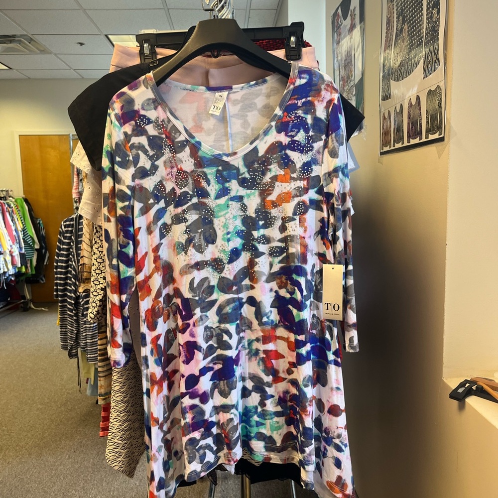 T/O Colorful Abstract Print Tunic